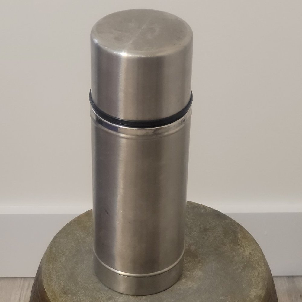 Vintage Coleman Tall Stainless Steel Thermos Hot/Cold with CupLid Model 5567-780